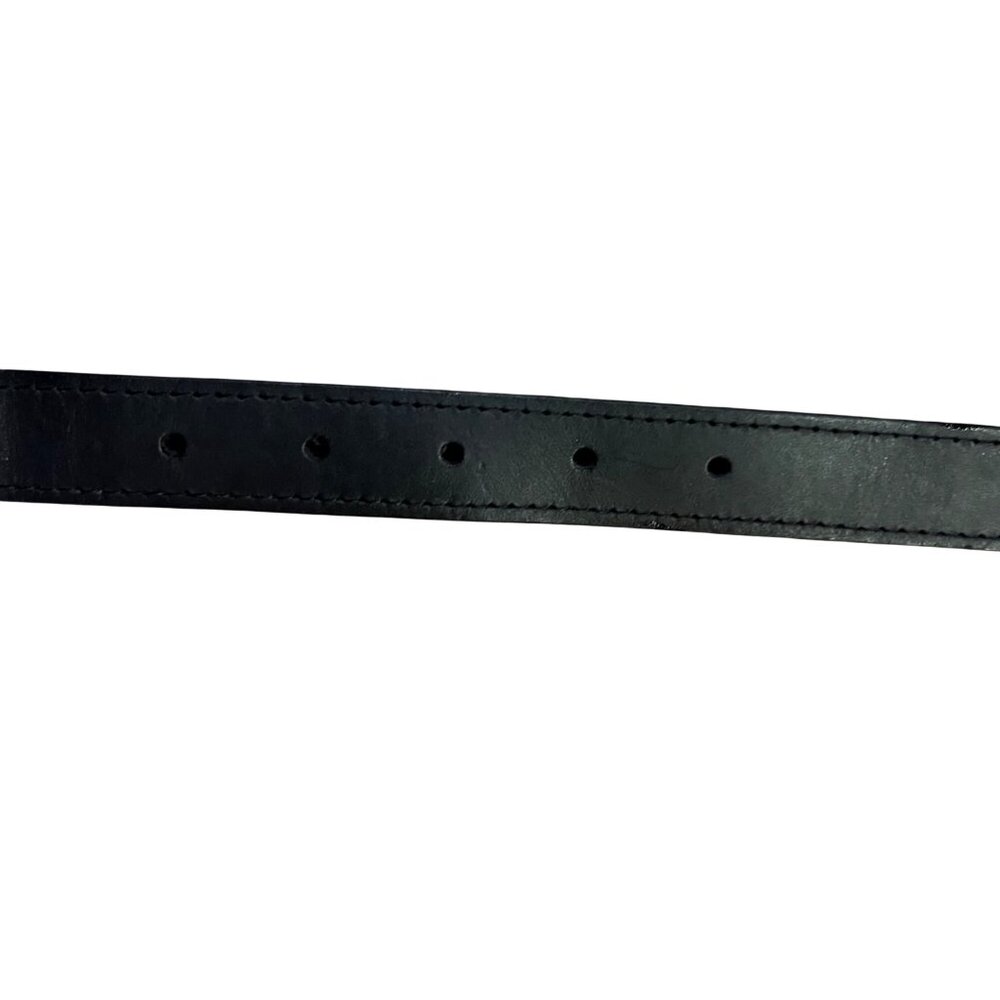Black Faux Leather Concho Belt Womens 4/6? Boho Southwest Silver Tone Used Y2K - Picture 13 of 16